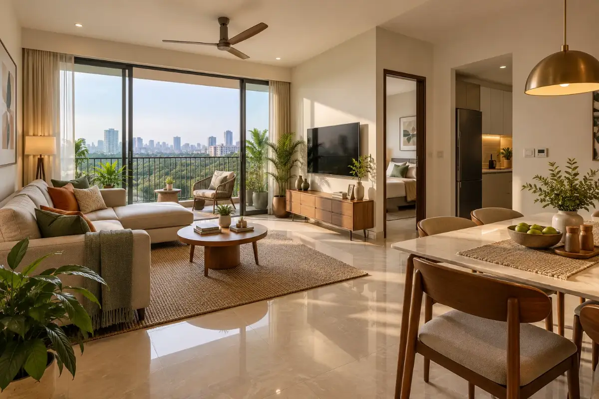 Balcony space in modern 2 BHK and 3 BHK apartments