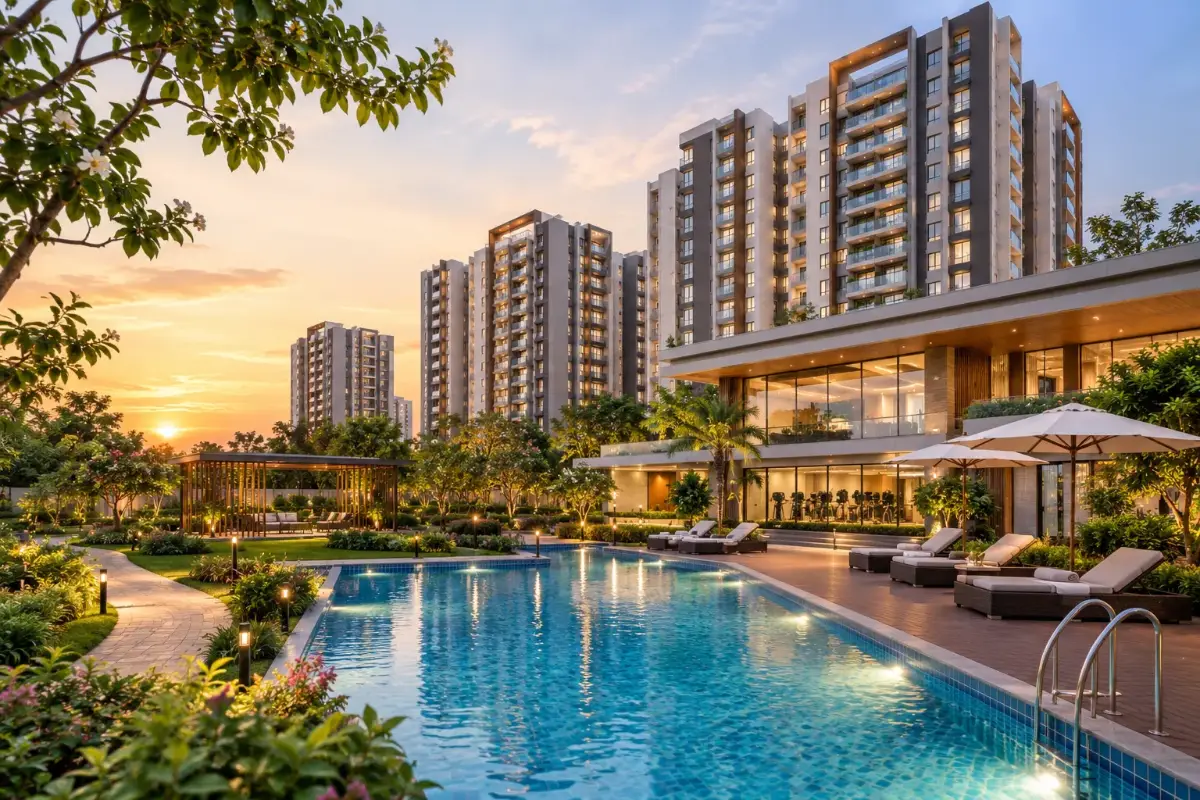 Purva Balagere apartment living spaces Bangalore